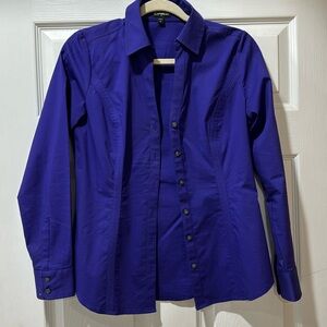 Purple express long sleeve shirt size small